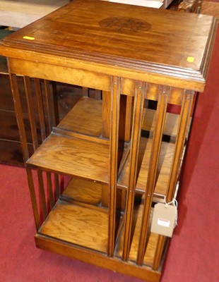 Lot 1253 - An oak and walnut square eight-division...