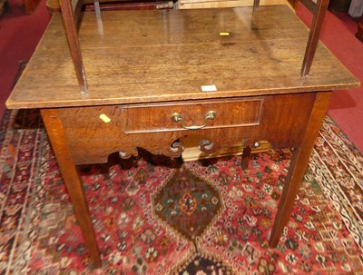 Lot 1256 - An 18th century provincial joined oak single...