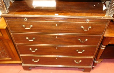 Lot 1266 - A mid-19th century mahogany squarefront chest...