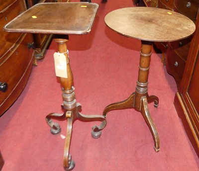 Lot 1271 - Two Regency mahogany pedestal tripod...