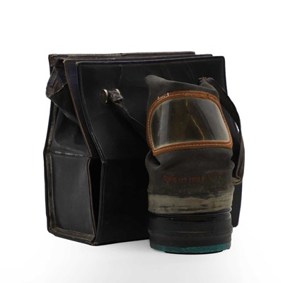 Lot 457 - A World War II gas mask with the original case...