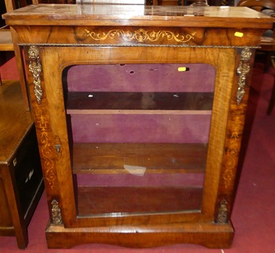 Lot 1285 - A mid-Victorian figured walnut floral...