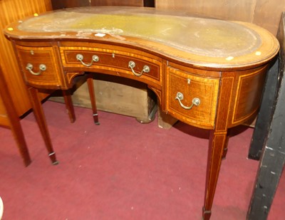 Lot 1295 - A circa 1900 mahogany and satinwood inlaid...