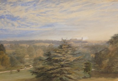 Lot 1037 - John Keeley - Farmstead with trees,...