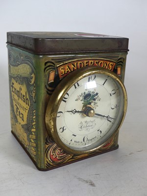 Lot 466 - A novelty bedside clock made from a Sanderson...