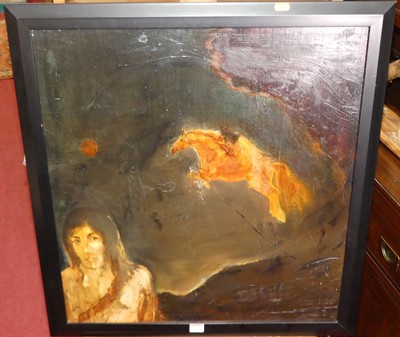 Lot 1045 - Contemporary school, allegorical scene, oil,...