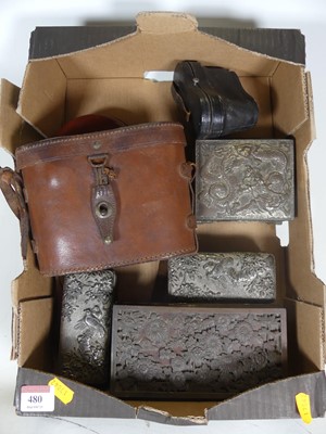 Lot 480 - A collection of boxes, to include a Japanese...
