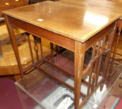 Lot 1320 - An Edwardian mahogany and satinwood inlaid...