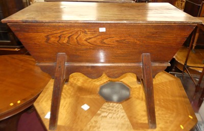 Lot 1322 - An 18th century provincial elm dough-bin, with...