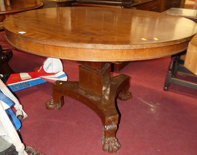 Lot 1325 - A George IV mahogany and crossbanded circular...