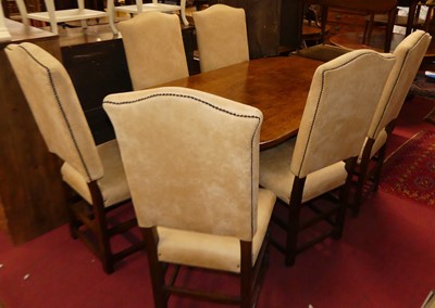 Lot 1336 - A contemporary joined oak dining suite,...