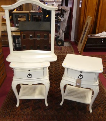 Lot 1338 - Willis & Gambier - a pair of white wood single...