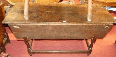 Lot 1343 - An 18th century elm and oak dough-bin, having...