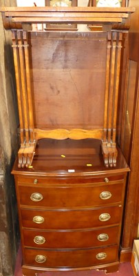 Lot 1354 - A contemporary bowfront chest, w.84cm;...