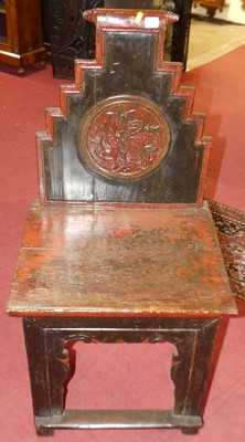Lot 1386 - A Far Eastern polychrome painted hardwood...
