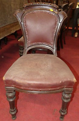 Lot 1393 - A set of six mid-Victorian mahogany dining...