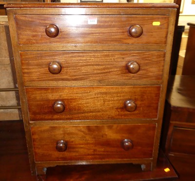 Lot 1411 - A small mid-19th century mahogany squarefront...