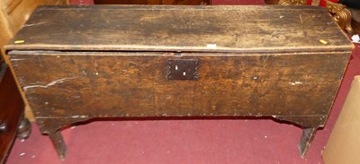 Lot 1416 - An 18th century provincial elm hinge topped...