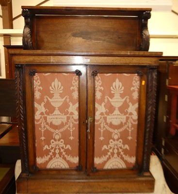 Lot 1417 - An early Victorian rosewood chiffonier, having...