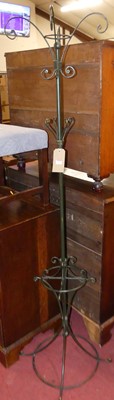 Lot 1425 - A wired metal combination hat/coat/stick stand,...