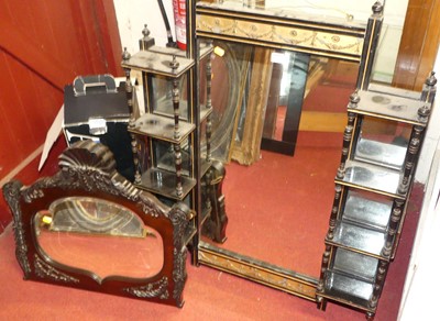 Lot 1088 - A late Victorian aesthetic movement ebonised...