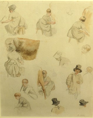 Lot 1099 - Robert Hill (1769-1844) - Studies of a Milking...