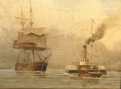 Lot 1115 - Circa 1900 school - Seascape, oil on panel, 20...