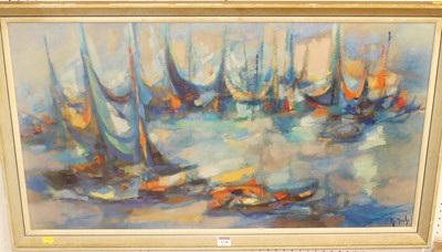 Lot 1130 - Marcel Mouly - Fisher boats, reproduction...