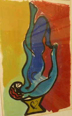 Lot 1131 - Helen Manning - Untitled, watercolour, signed...