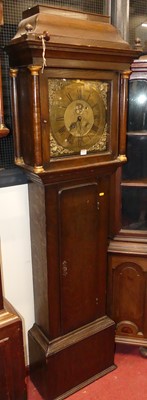 Lot 1168 - W Clark of Kendal - a George III oak longcase...