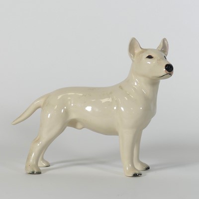 Lot 206 - A pottery figure of a bull terrier, h.17cm