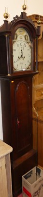 Lot 1186 - A George III oak longcase clock, the 12"...