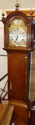 Lot 1206 - Godden of Malling - a George III oak longcase...
