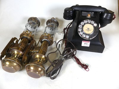 Lot 492 - An early 20th-century bakelite rotary...