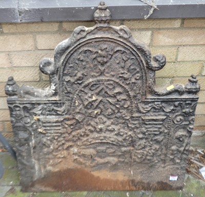 Lot 1460 - A Queen Anne period cast iron black painted...