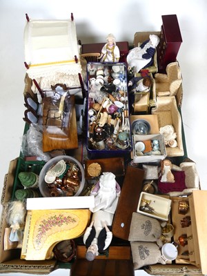 Lot 495 - Dolls house minitures, A large collection of...