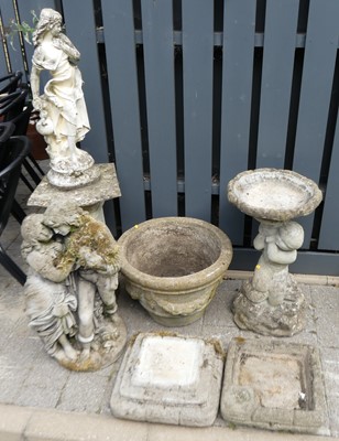Lot 1467 - Assorted reconstituted stone and concrete...