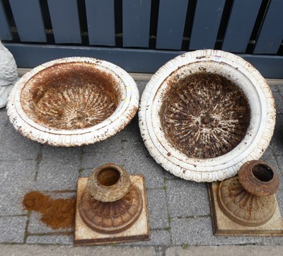 Lot 1470 - A pair of probably Victorian cast iron...
