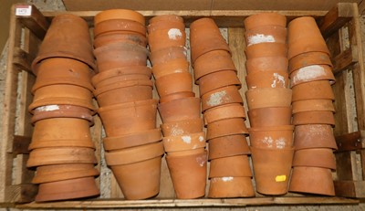Lot 1472 - A collection of 55 x terracotta garden plant...