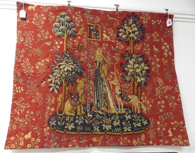 Lot 400 - A 20th century French woolwork tapestry...