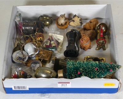 Lot 413 - A  collection of dolls house miniatures to...