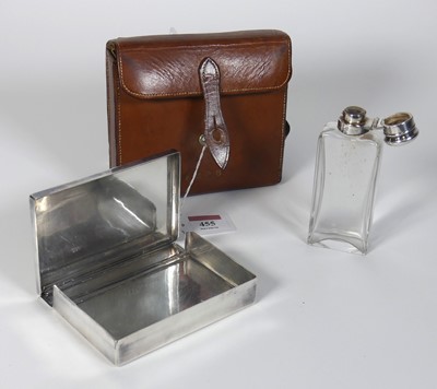Lot 455 - A 20th century clear glass & silver plated...