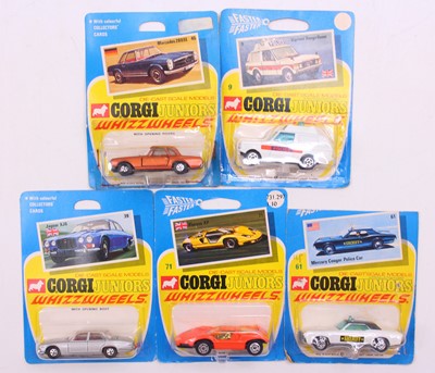 Lot 1767 - Corgi Juniors Whizzwheels group of five cased...