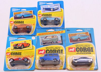 Lot 1764 - Corgi Juniors Whizzhweels, a group of five...
