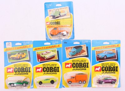 Lot 1772 - Corgi Juniors Whizzwheels group of five carded...