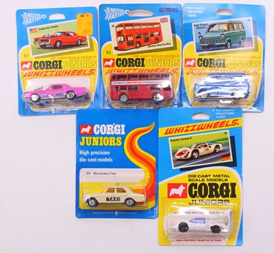Lot 1781 - Corgi Juniors Whizzwheels group of five cased...