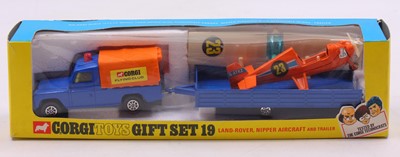 Lot 1682 - Corgi Toys gift set No.19 Land Rover nipper...