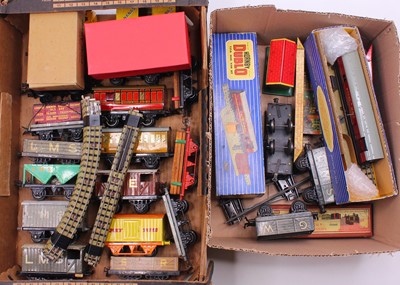 Lot 138 - Two trays containing mostly Hornby 0 gauge...