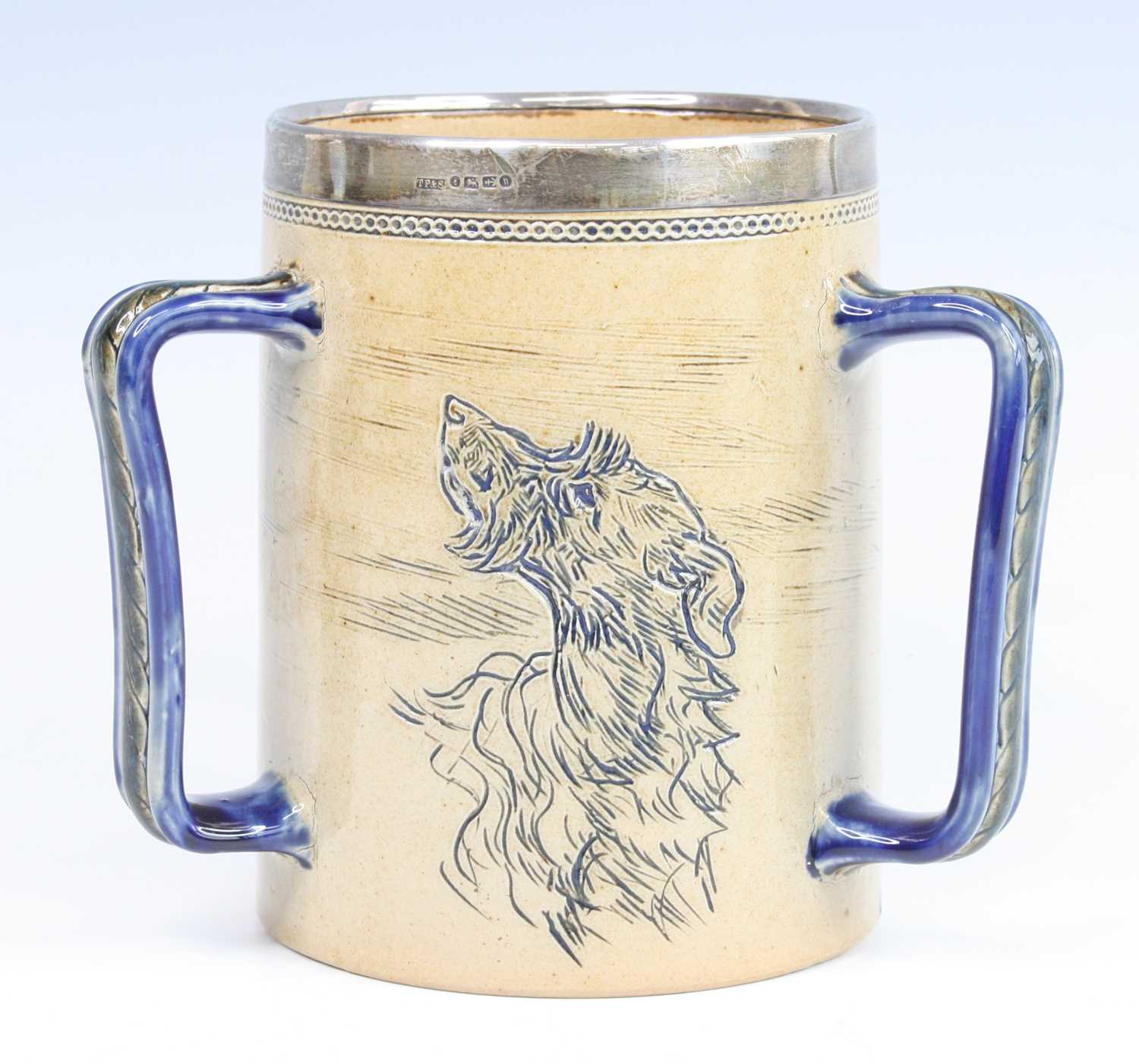 Lot 2064 - Hannah Barlow for Doulton Lambeth, a silver...