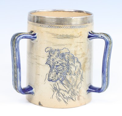 Lot 2064 - Hannah Barlow for Doulton Lambeth, a silver...